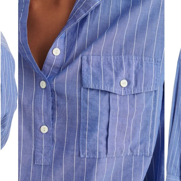 Alex Mill Stripe Oversize Popover Shirt - Picture 3 of 7